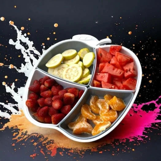 Apple Shaped Iftar Tray, 4 Compartment Food Plate, Sasuke Food Divided Serving Plate Apple Shaped Iftar Tray, 4 Compartment Food Plate, Sasuke Food Divided Serving Plate